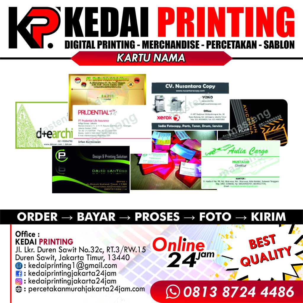 Kartu Nama Murah Online 24 Jam - Kedai Printing