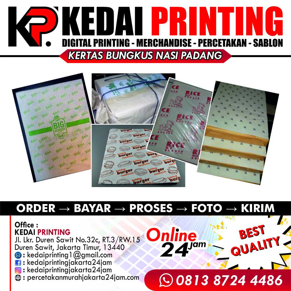 Kertas Nasi Bungkus Padang - Kedai Printing