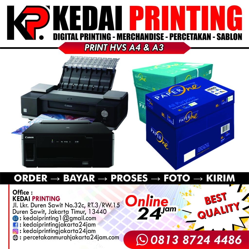 Print HVS A4 & A3 - Kedai Printing