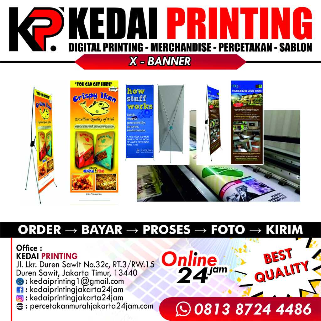 Cetak X Banner Kilat - Kedai Printing